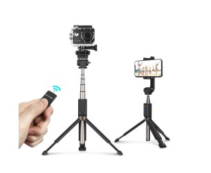 Selfie Stick Tripod BlitzWolf 3 in 1 cu Telecomanda Bluetooth detasabila